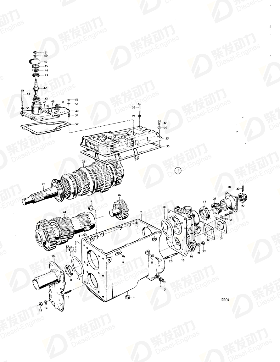VOLVO Gear lever 346672 Drawing